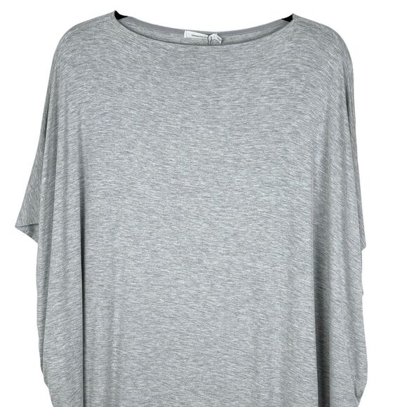 Samantha Eng Oversized Knit Asymmetrical Poncho Sleeve Dress S Grey Minimal - Picture 4 of 16